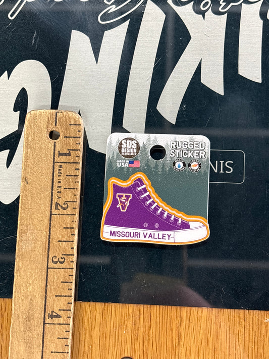 Missouri Valley College Tennis Shoe Spirit Sticker - Viking Athletic Goods