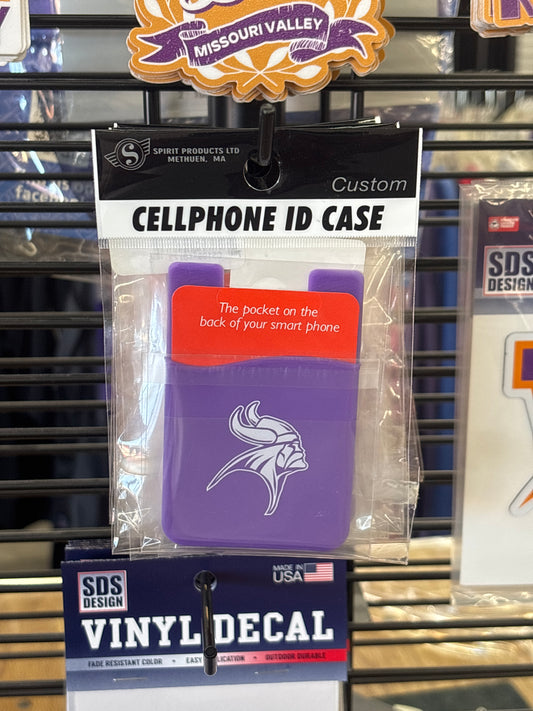 Cellphone ID & Credit Cards Case Missouri Valley Viking Head - Viking Athletic Goods