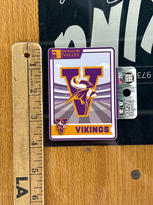 Missouri Valley College V Vikings Spirit Sticker - Viking Athletic Goods