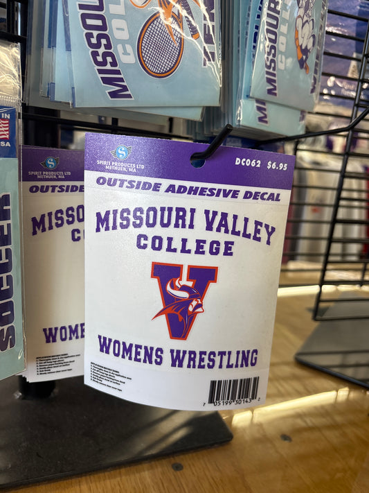 Missouri Valley Women's Wrestling Decal V - Viking Athletic Goods