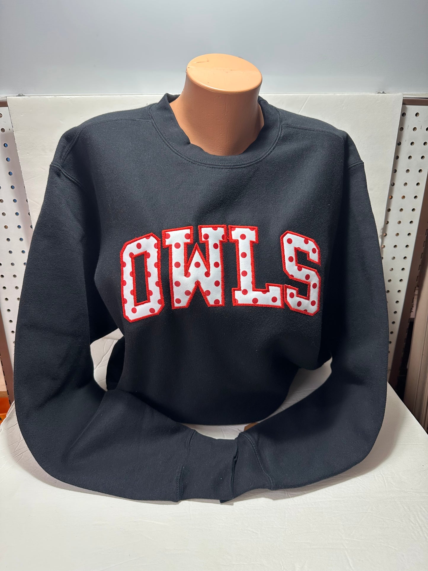 Mv Sport Owls Black Crewneck
