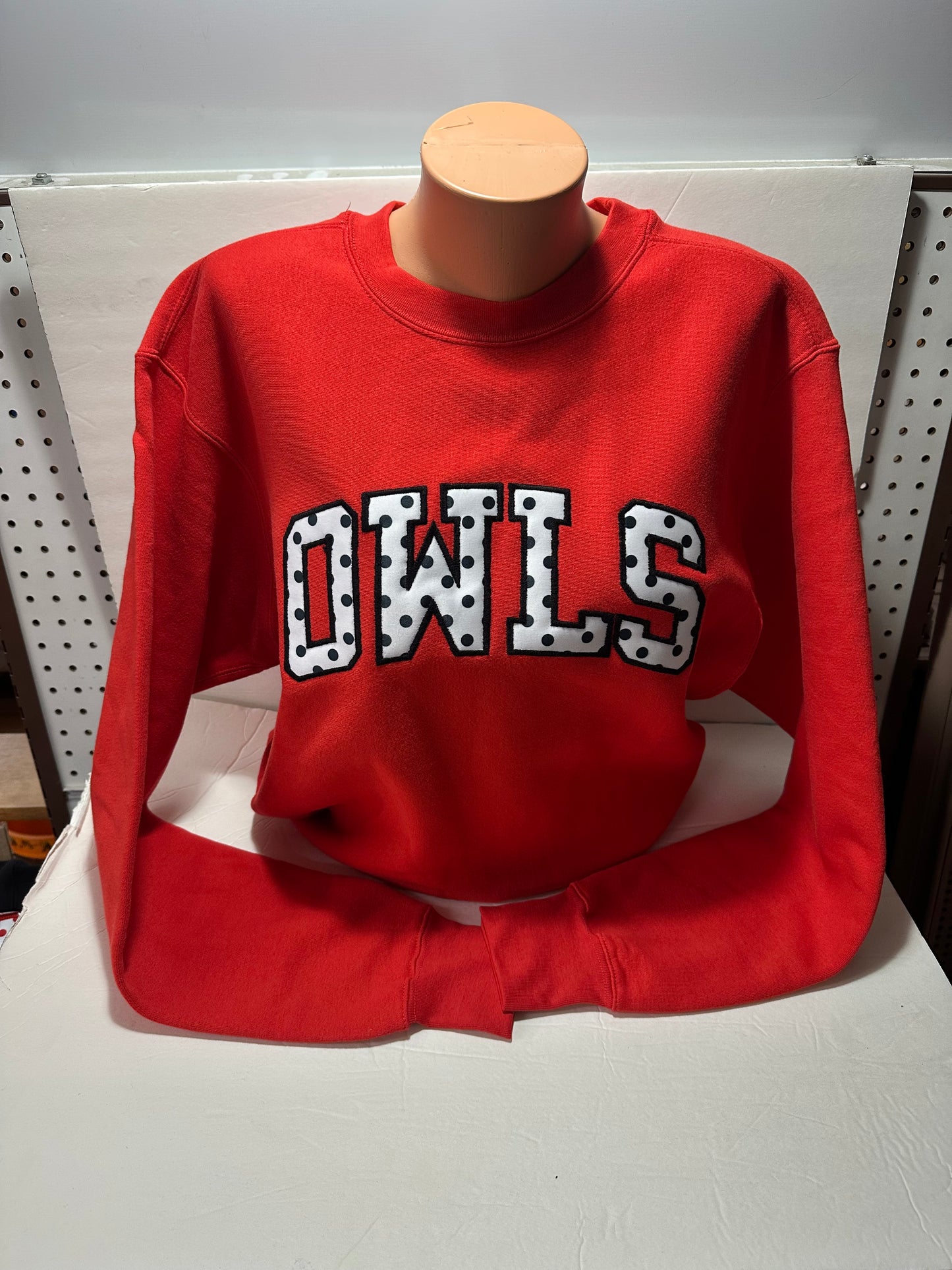 MV Sport Owls Red Crewneck
