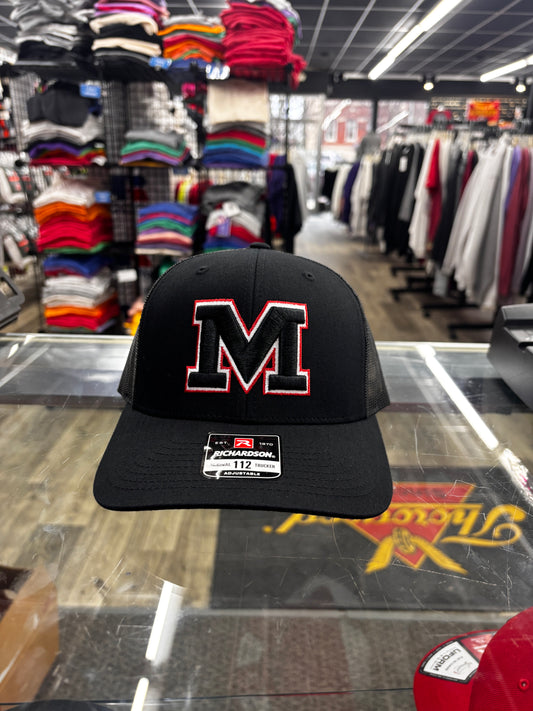 Marshall Owls 'M' with border Trucker Hat - Viking Athletic Goods