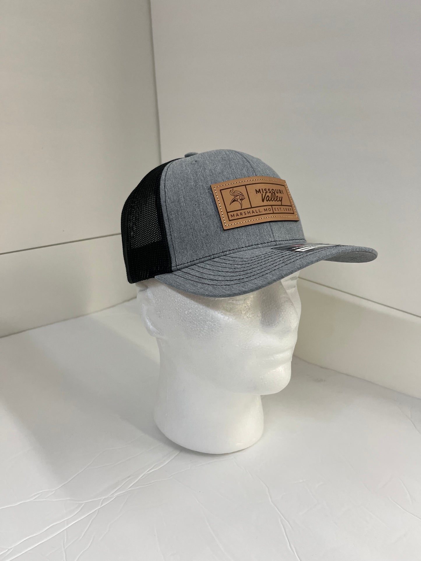 Missouri Valley Hat Richardson Snapback hat with Leather Missouri Valley Patch