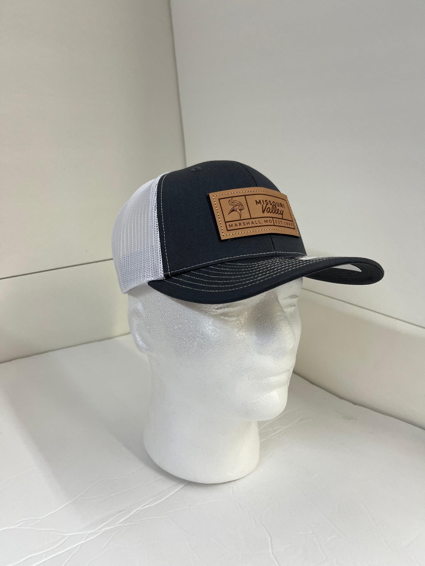 Missouri Valley Hat Richardson Snapback hat with Leather Missouri Valley Patch