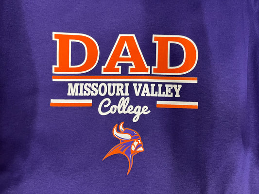 #76B Print Transfer Dad in ORANGE w/Missouri Valley College - Viking Athletic Goods