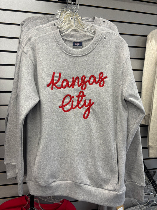 Kansas City Embroidered Crewneck Sweatshirt - Viking Athletic Goods