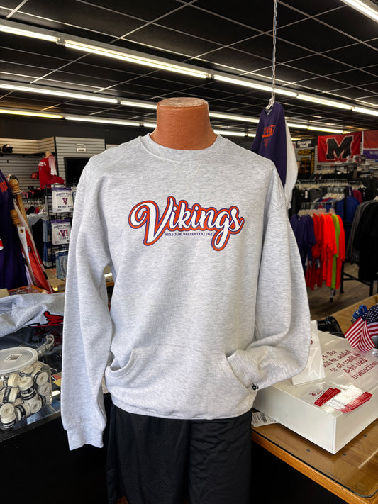 Badger crew with with front pocket and Missouri Valley lettering - Viking Athletic Goods