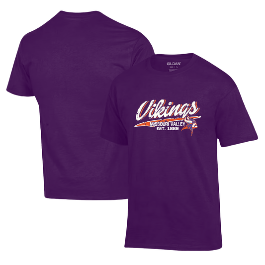 Missouri Valley Vikings T-Shirt Hoodie Crew (Orange)