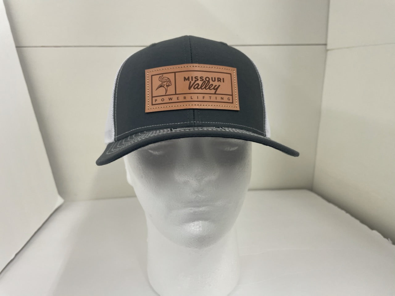 Missouri Valley Hat Richardson Mesh Snap Back Leather Patch with Powerlifting