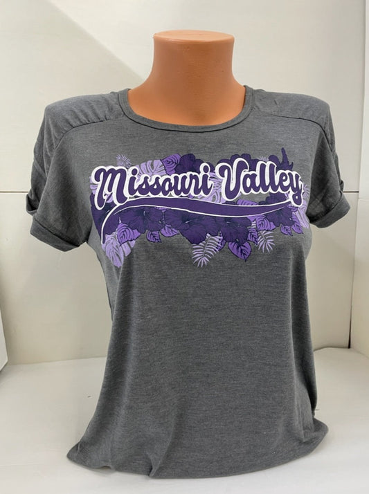 Ladies Missouri Valley Flower Tee - Viking Athletic Goods