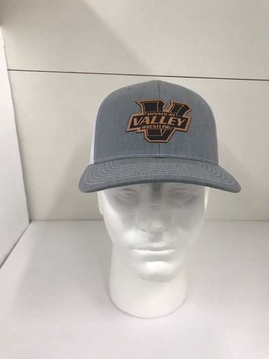 Missouri Valley Hat Richardson Mesh back adjustable hat with leather V patch