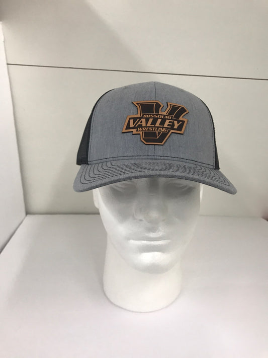Missouri Valley Hat Richardson Mesh back adjustable hat with leather V patch - Viking Athletic Goods