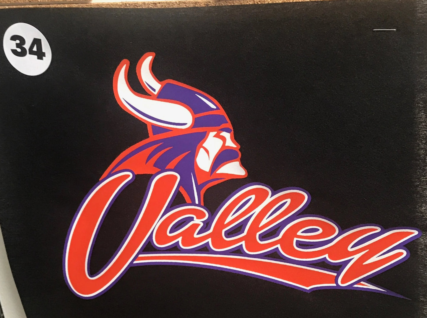 #34 Print Transfer Viking head with Valley - Viking Athletic Goods