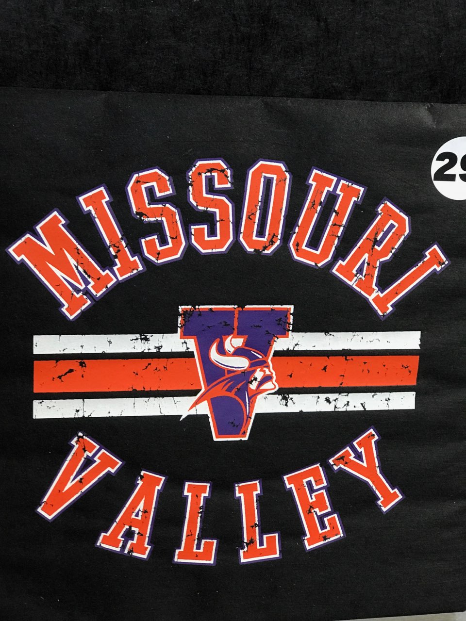 #29 Print Transfer Missouri Valley with V - Viking Athletic Goods