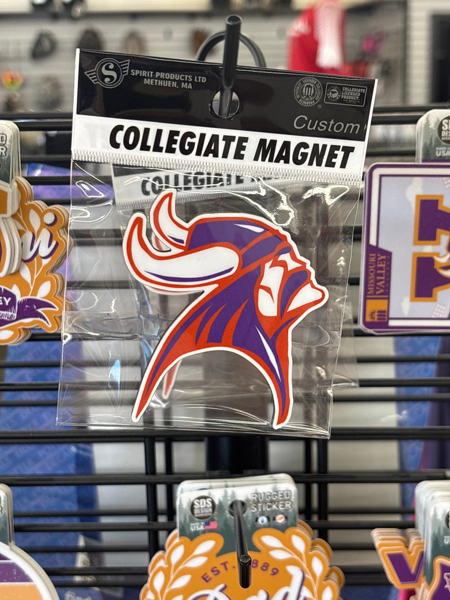 Missouri Valley College Viking Head Magnet - Viking Athletic Goods
