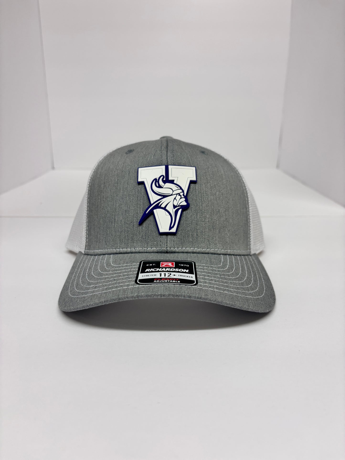 Missouri Valley College White Rubber Patch Hat - Viking Athletic Goods