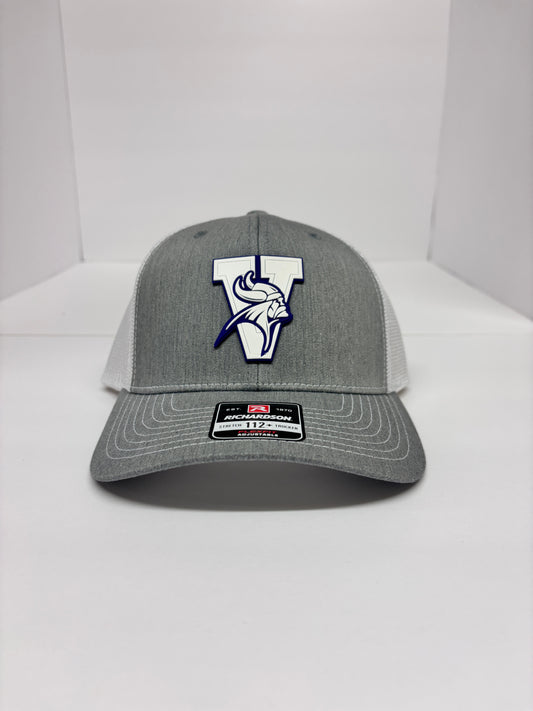 Missouri Valley College White Rubber Patch Hat - Viking Athletic Goods