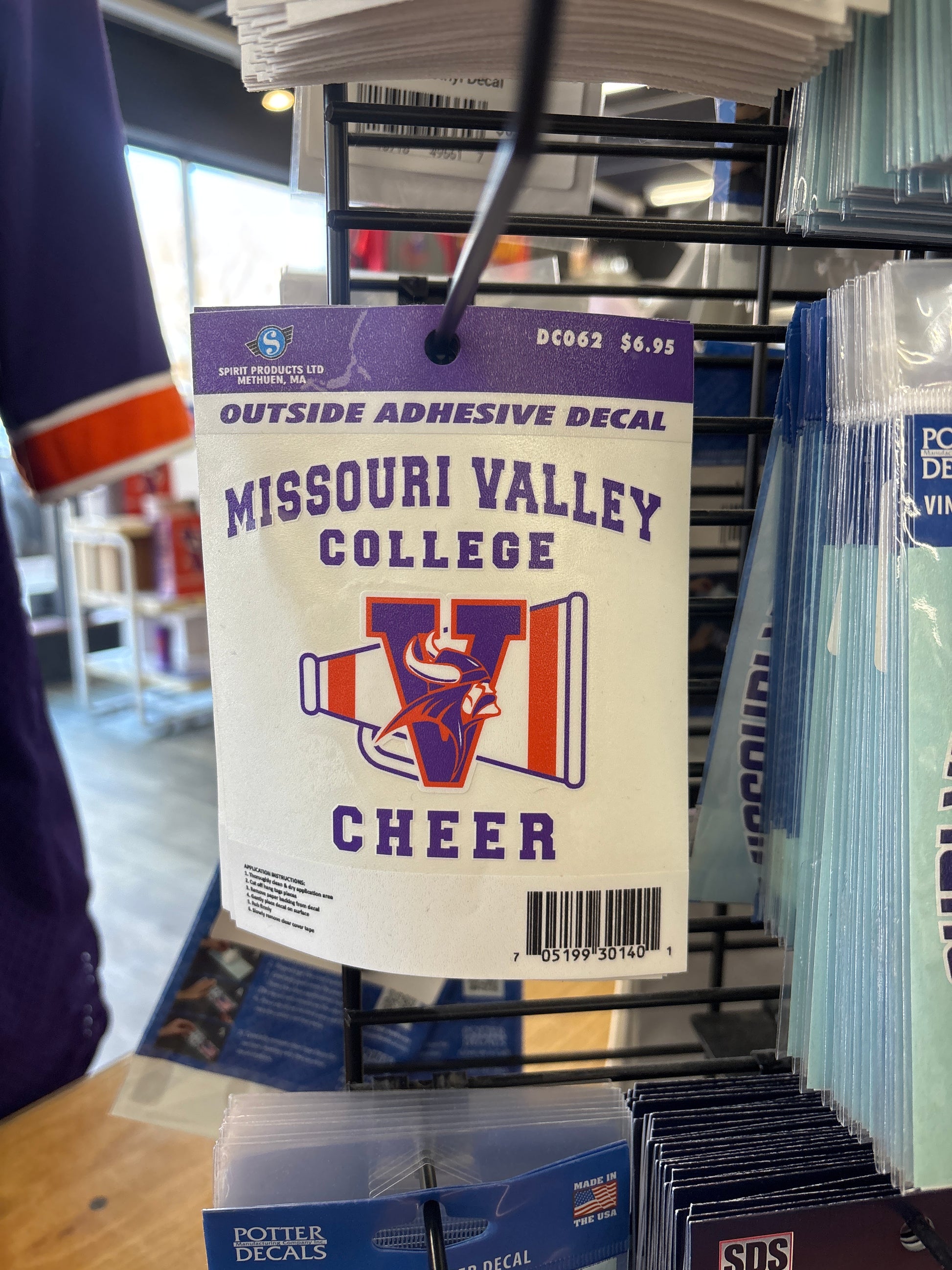 Missouri Valley Cheer Decal - Viking Athletic Goods