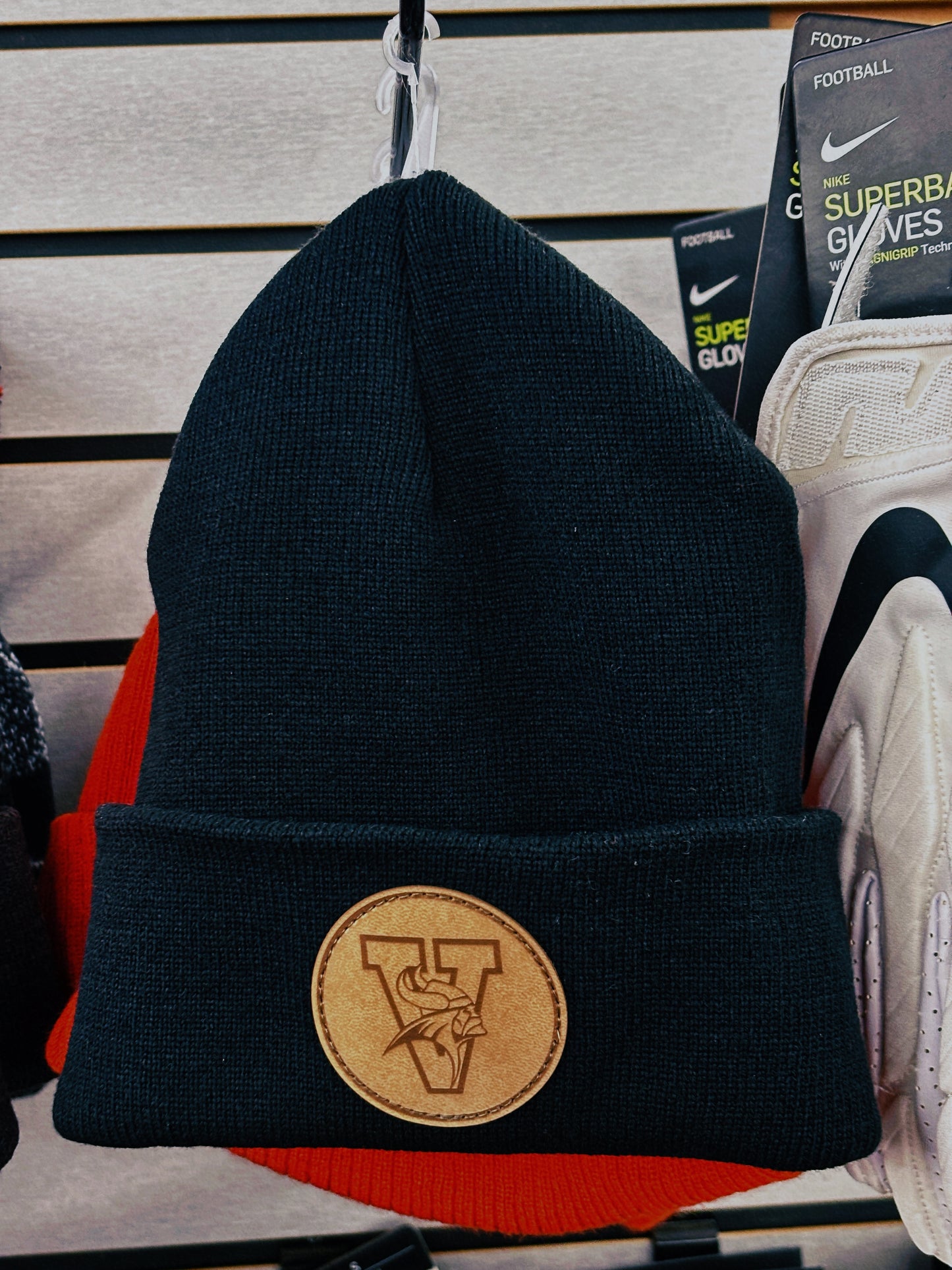 Missouri Valley College Leather Patch Beanie