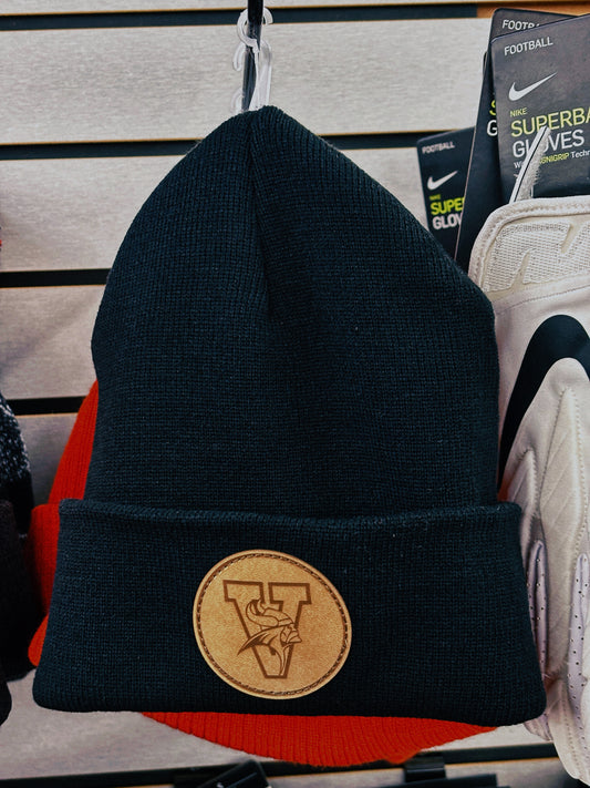 Missouri Valley College Leather Patch Beanie