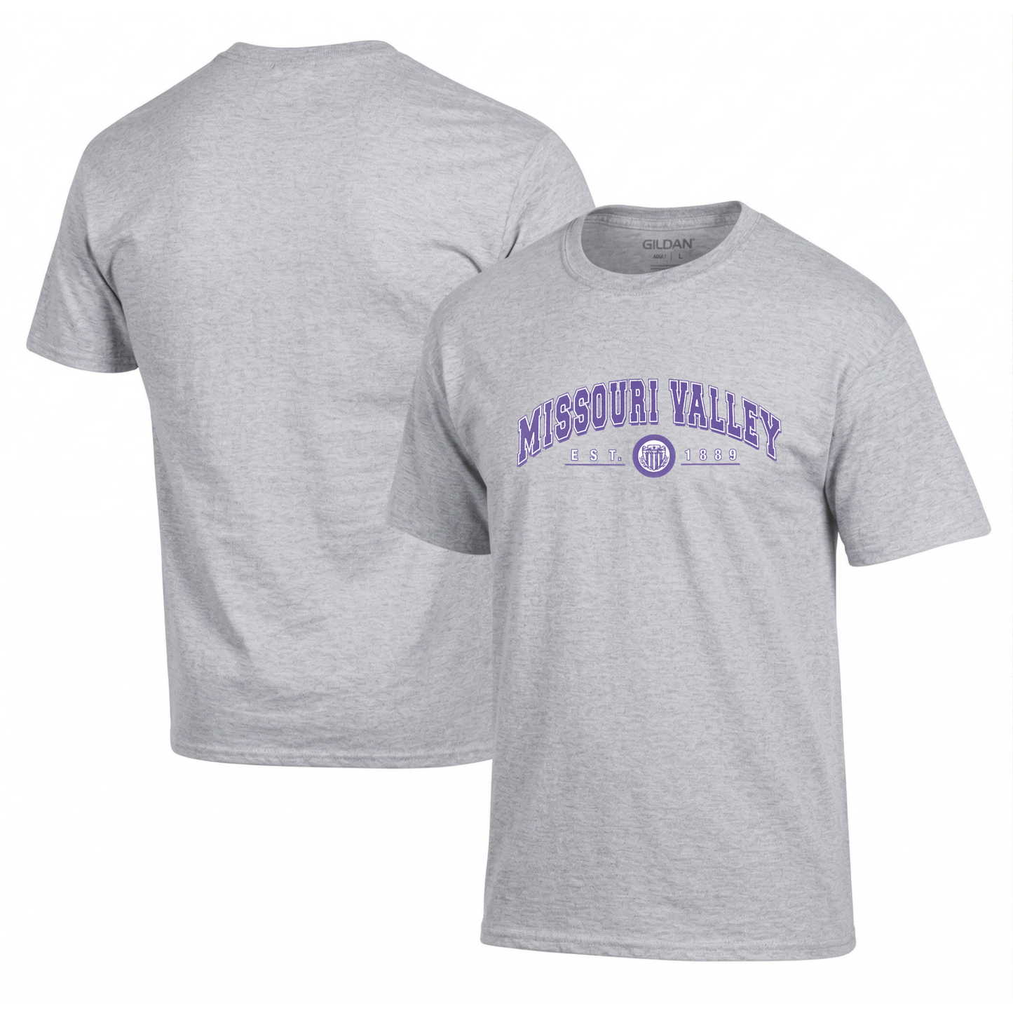 Missouri Valley Curved (Purple) T-Shirt Hoodie Crew