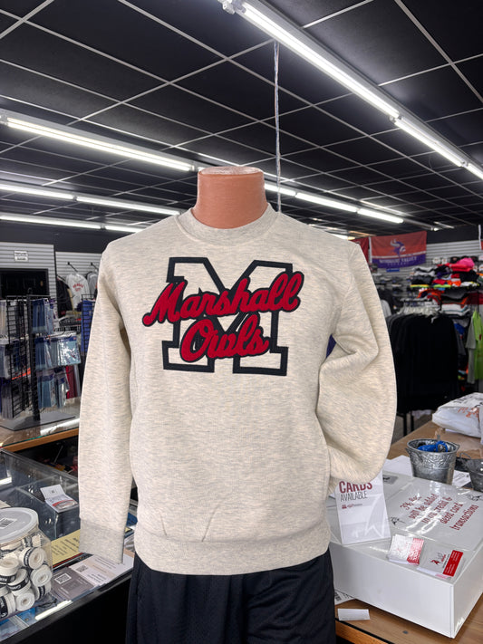 Marshall Owls Crewneck with 'M Owls' - Viking Athletic Goods