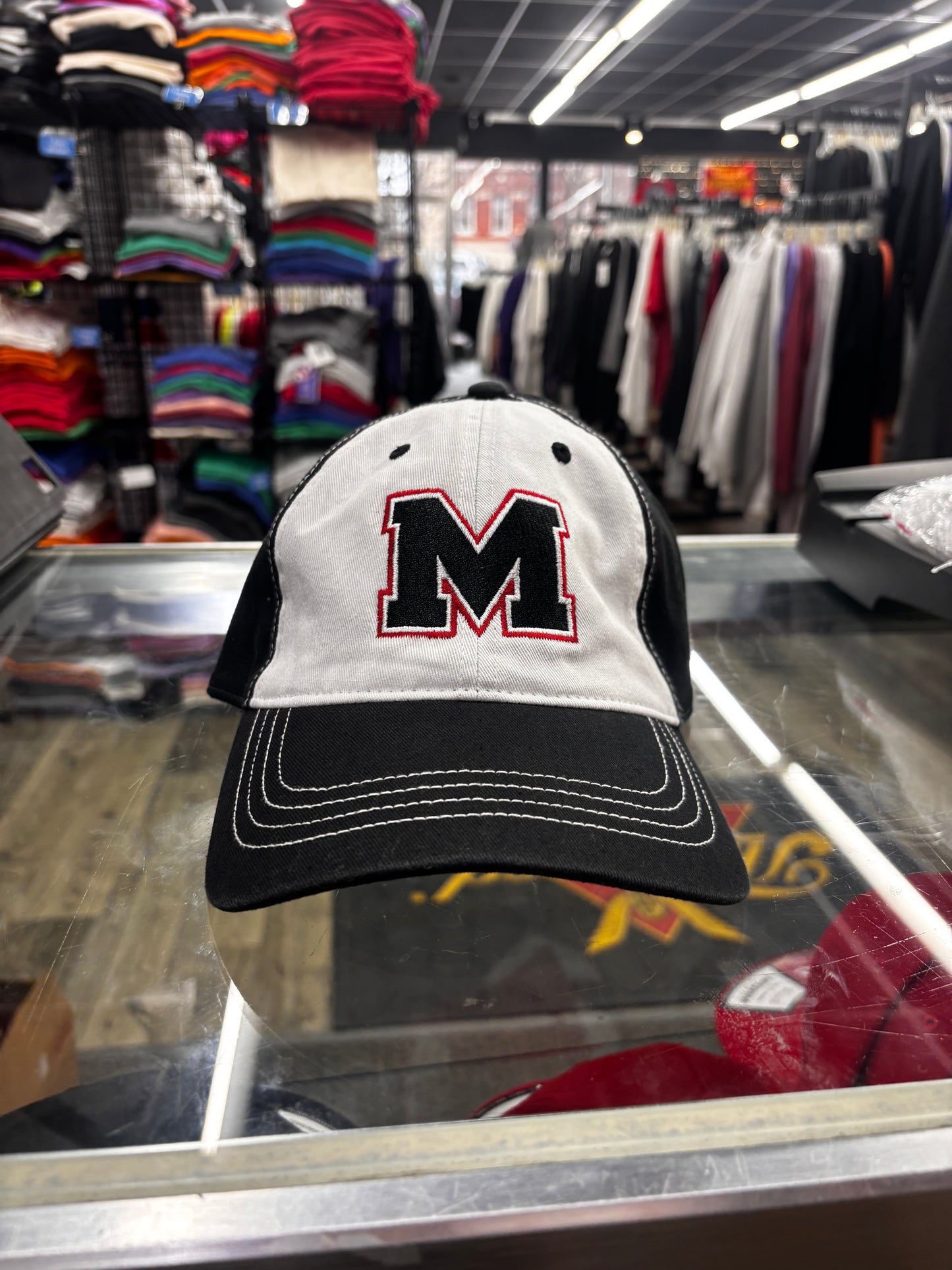 Marshall Owls White & Black Cap Embroidered M - Viking Athletic Goods