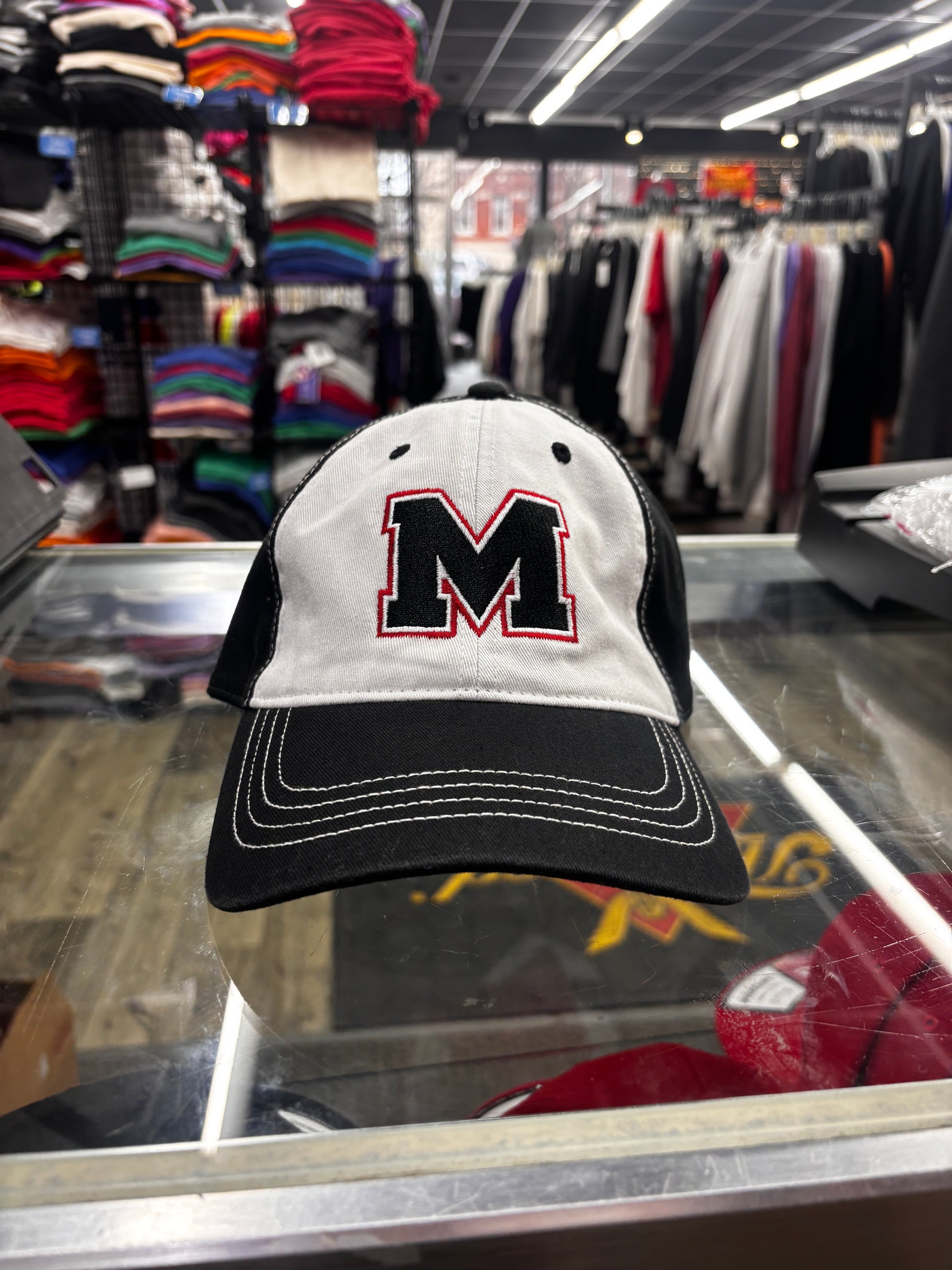 Marshall Owls White & Black Cap Embroidered M - Viking Athletic Goods