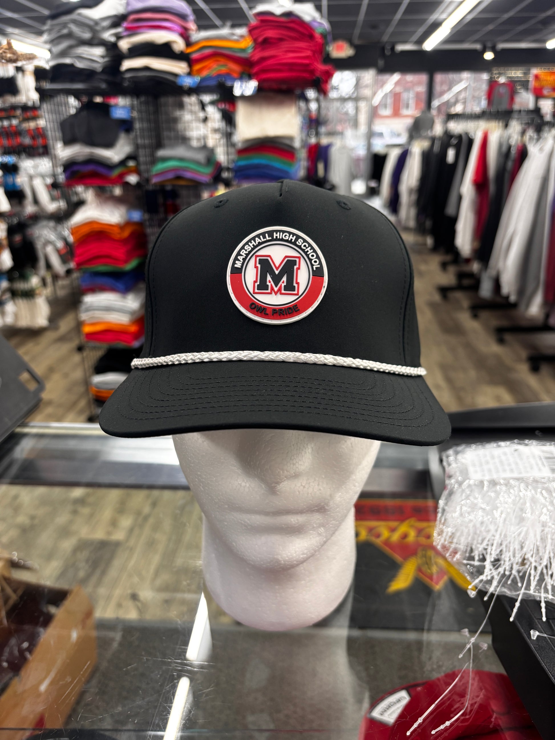 Marshall Owls Rope Richardson Trucker Hat with Rubber Patch - Viking Athletic Goods