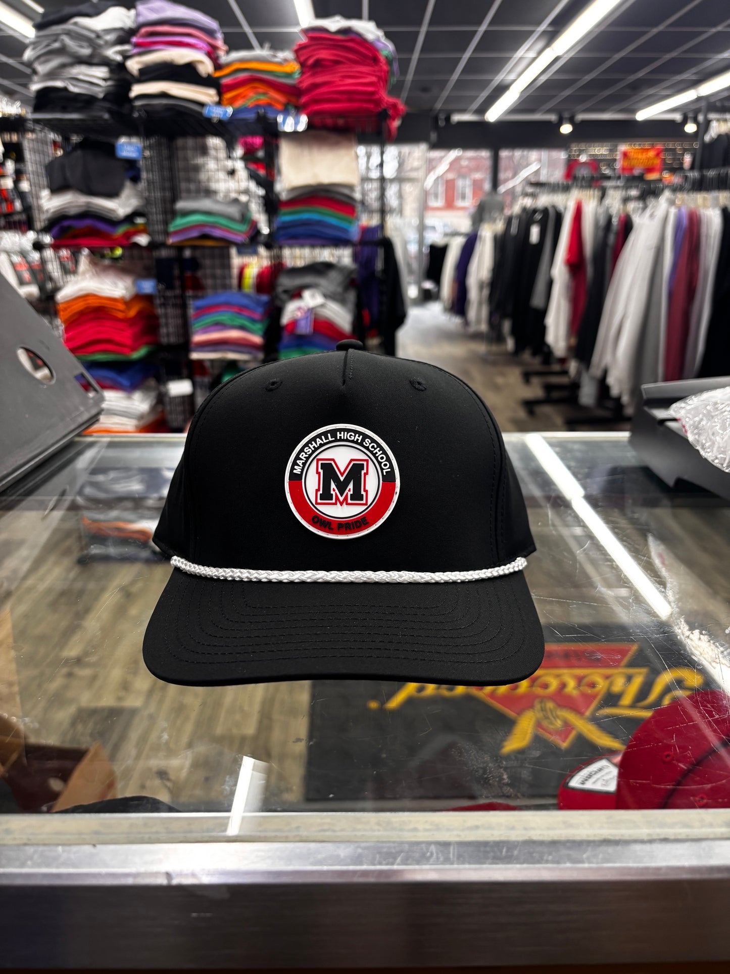 Marshall Owls Rope Richardson Trucker Hat with Rubber Patch - Viking Athletic Goods