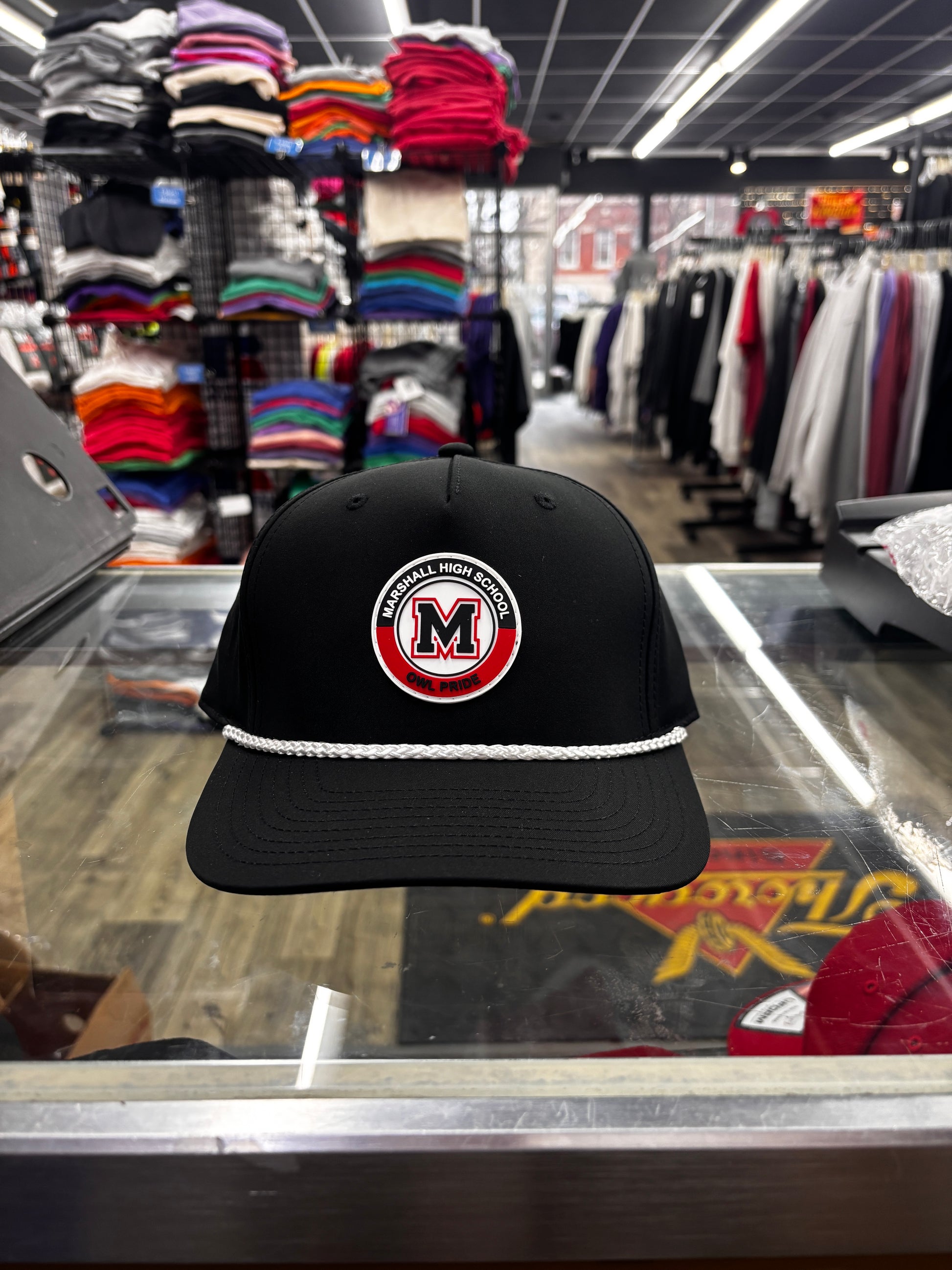 Marshall Owls Rope Richardson Trucker Hat with Rubber Patch - Viking Athletic Goods