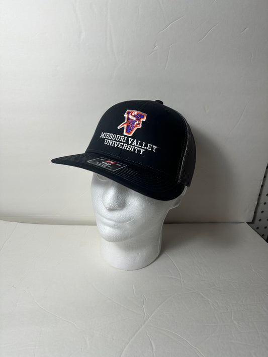 Richardson 112 Trucker Black/Grey Missouri Valley University Cap