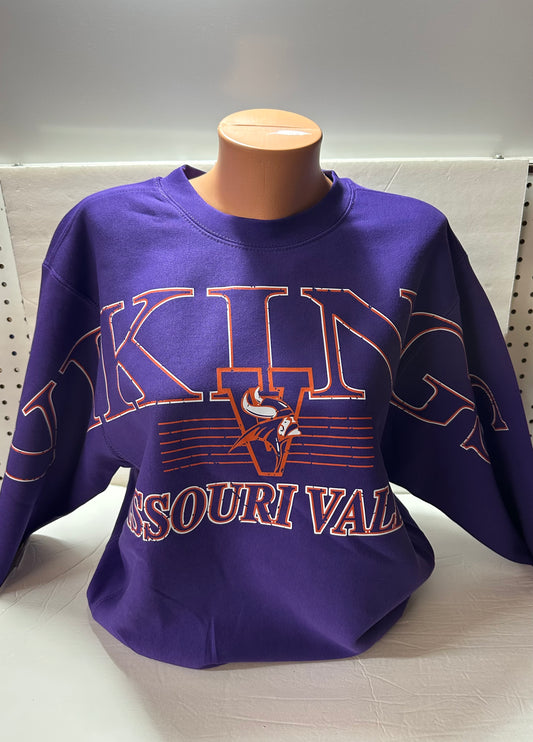 MV Sport Vikings Women's Purple Crewneck - Viking Athletic Goods