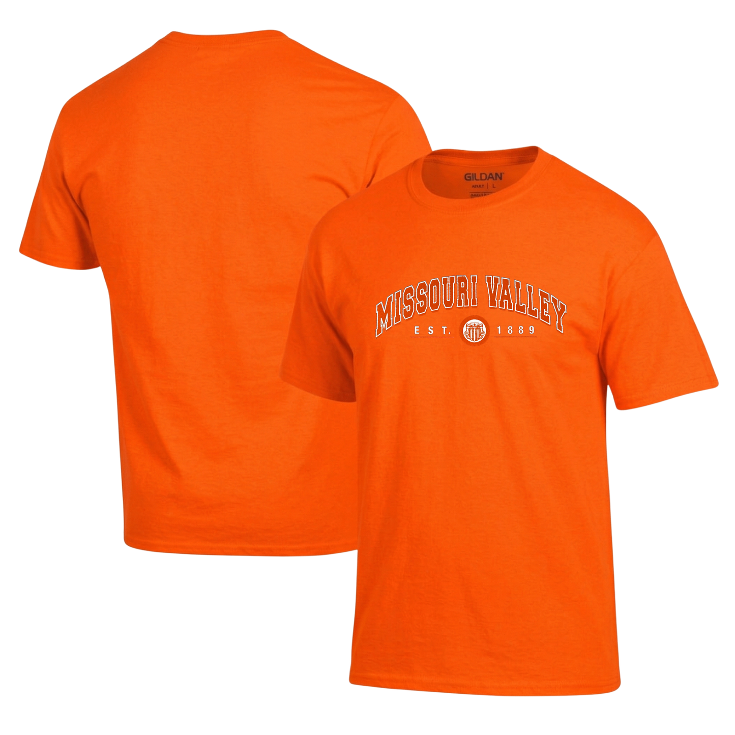Missouri Valley Curved (Orange) T-Shirt Hoodie Crew