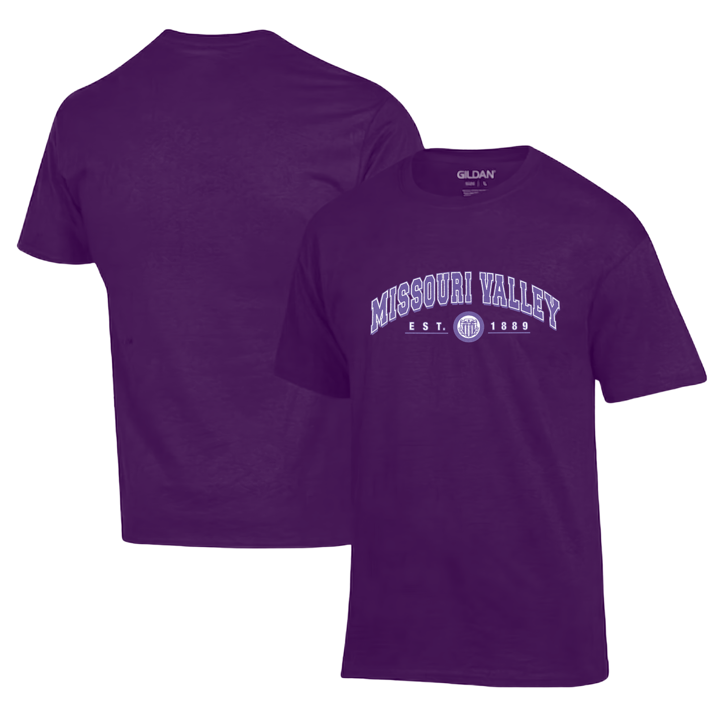 Missouri Valley Curved (Purple) T-Shirt Hoodie Crew