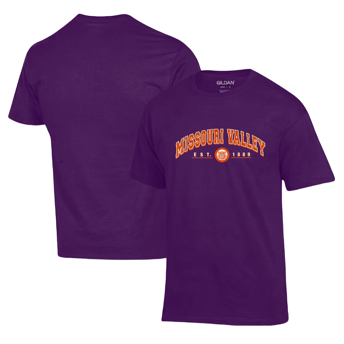 Missouri Valley Curved (Orange) T-Shirt Hoodie Crew