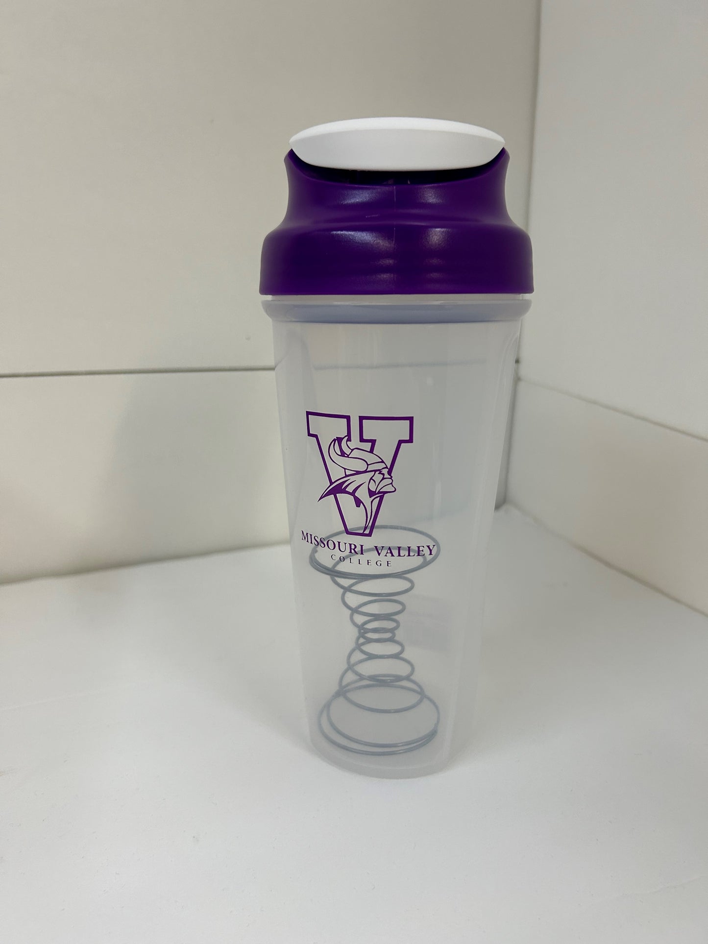 Shaker bottle with Missouri Valley logo