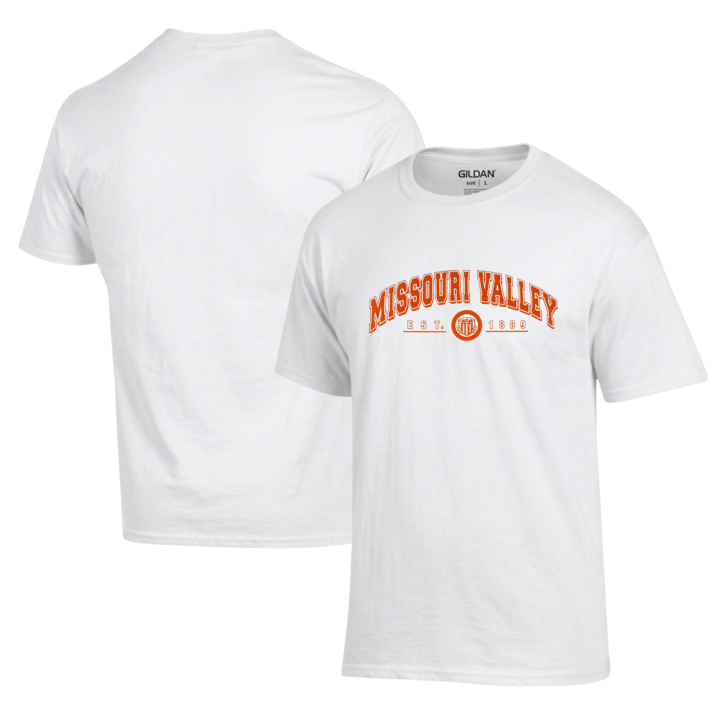Missouri Valley Curved (Orange) T-Shirt Hoodie Crew