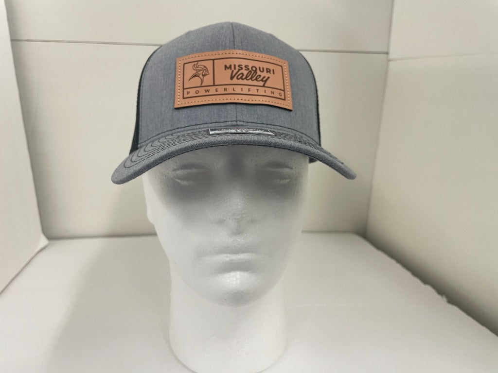 Missouri Valley Hat--Richardson Mesh Snap Back Leather Patch with Powerlifting