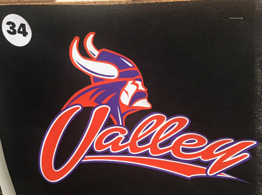 #34 Print Transfer Viking head with Valley