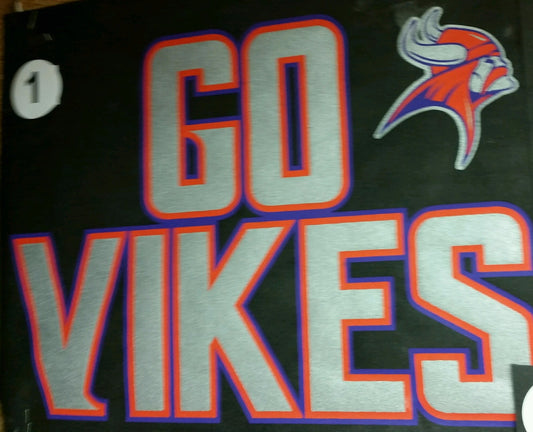 #59 Print transfer "Go Vikes."