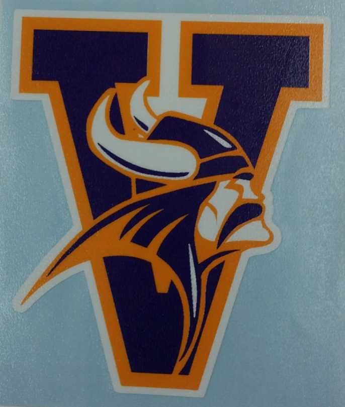 Missouri Valley Decal--V with Viking Head